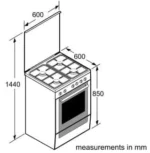 FOGÃO BOSCH 60CM GAS SERIE 2 FORNO GAS BRANCO/ESMALTE - Image 6